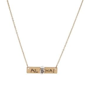 Aloha Pineapple Bar Necklace